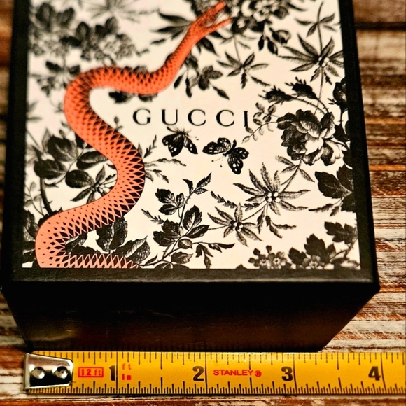 Gucci Serpent Jewelry Gift Box & Care Booklet 3" Square Snake Floral Black Pink - Picture 6 of 7